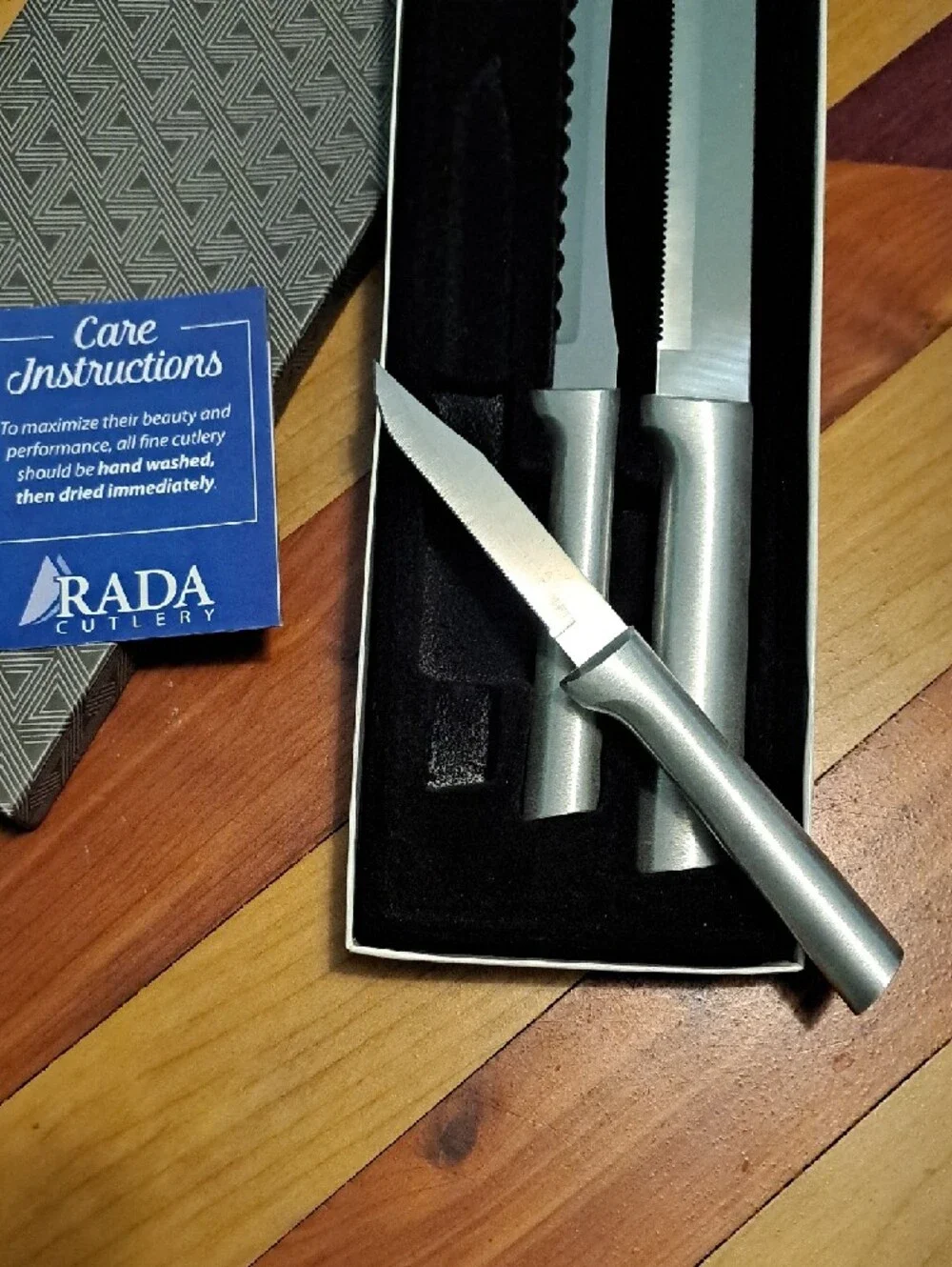 Rada Cutlery 3-Piece Stainless Steel Steak Knife Set - Silver